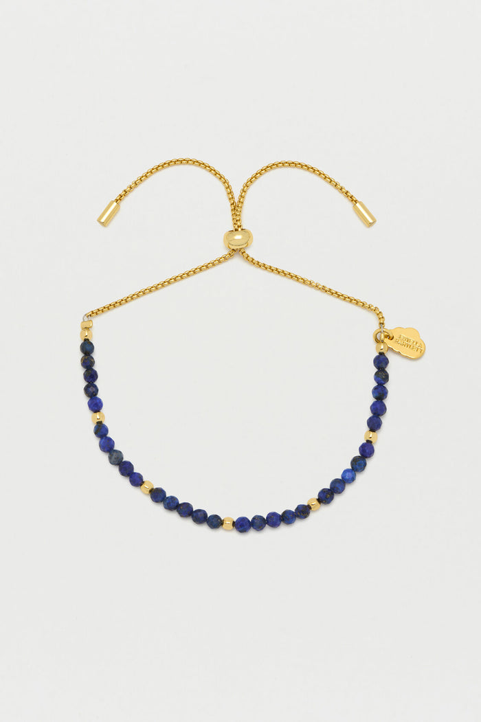 estella bartlett Gemstone Beaded Amelia Bracelet Gold Plated | Lapis Lazuli