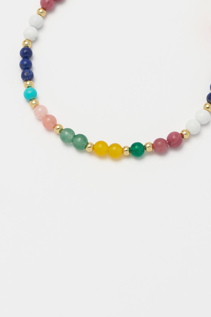 Estella Bartlett Gemstone Beaded Bracelet Gold Plated | Multi