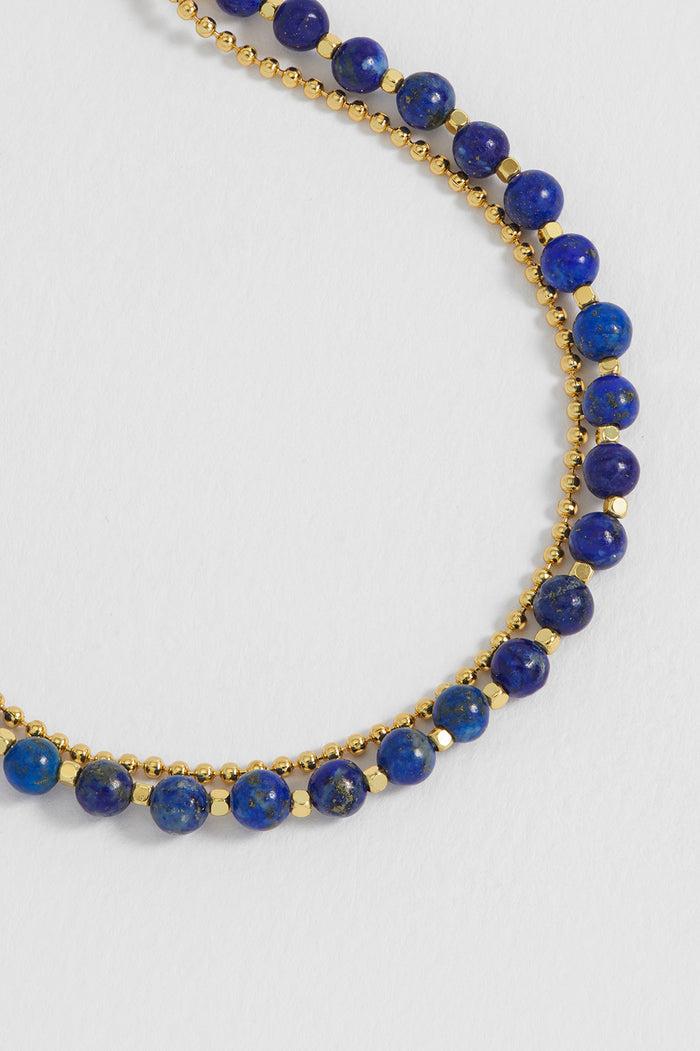 Estella Bartlett Gemstone Duo Bracelet Gold Plated | Lapis