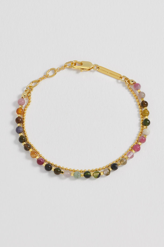 estella bartlett Gemstone Duo Bracelet Gold Plated | Tourmaline