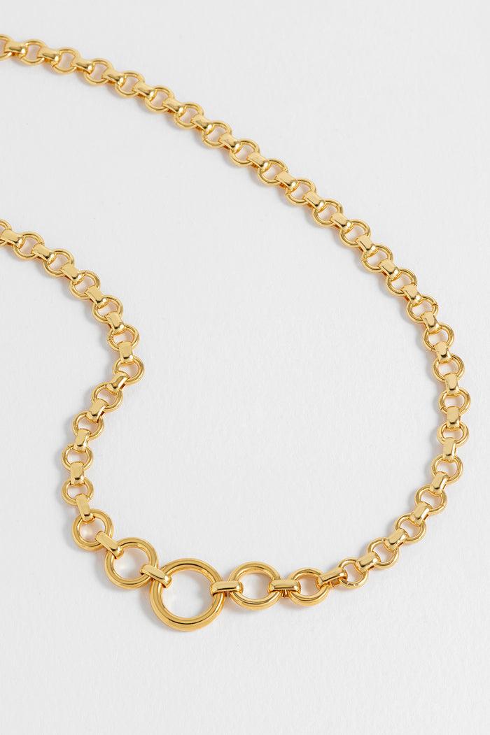 estella bartlett Graduated Round Link Chain Necklace Gold Plated