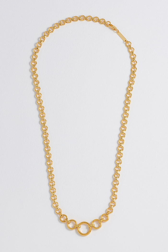 Estella Bartlett Graduated Round Link Chain Necklace Gold Plated