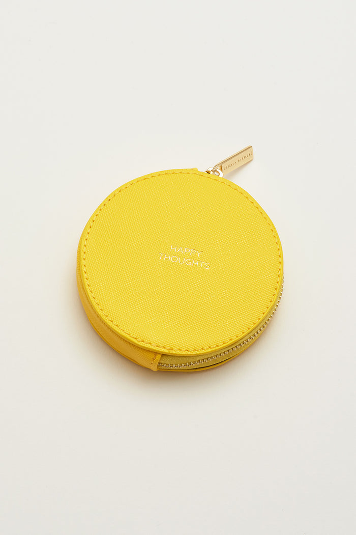 estella bartlett Happy Thoughts Circle Coin Purse Yellow