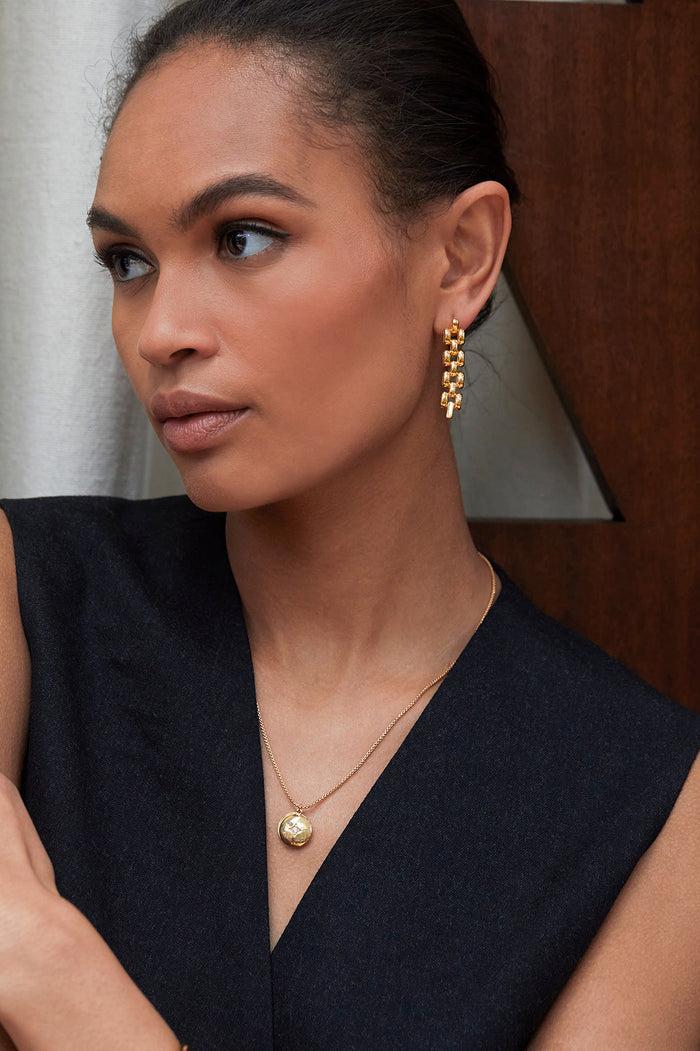 Estella Bartlett Heirloom Drop Earrings Gold Plated