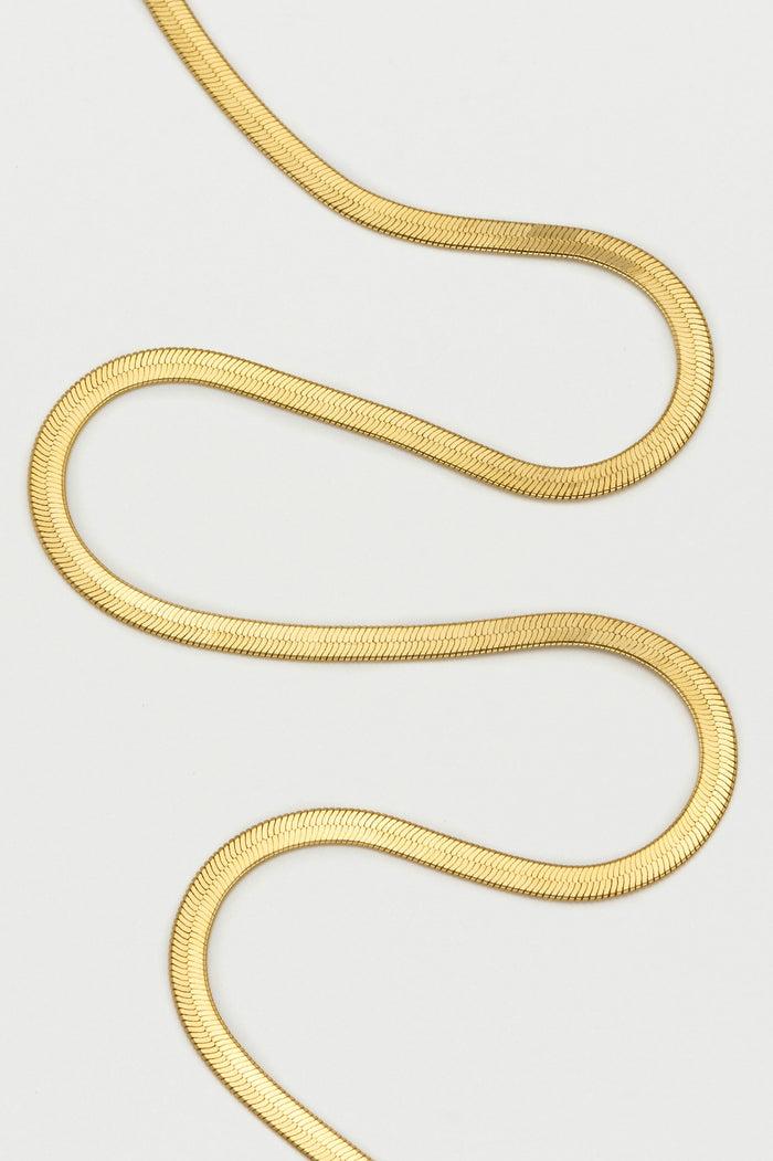 Estella Bartlett Herringbone Chain Necklace Gold Plated
