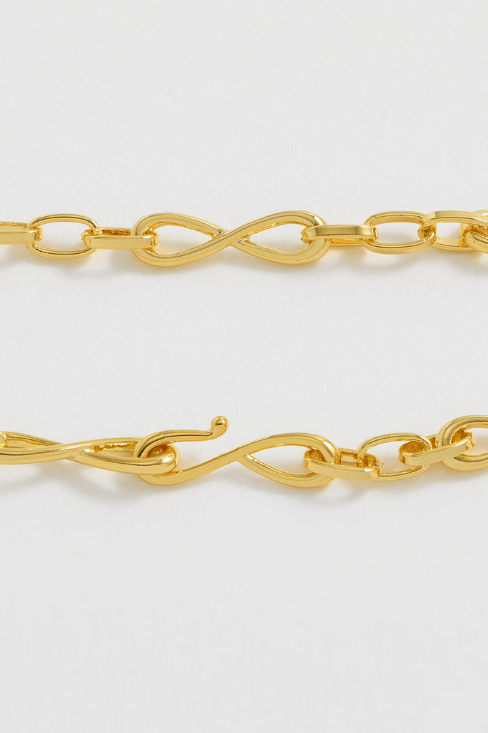 Estella Bartlett Infinity Chain Bracelet Gold Plated