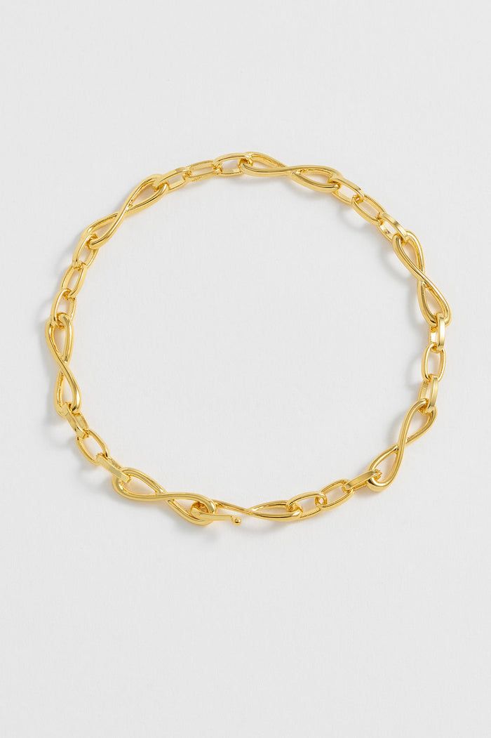 estella bartlett Infinity Chain Bracelet Gold Plated