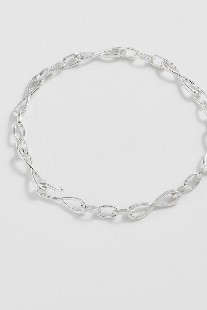 Estella Bartlett Infinity Chain Bracelet Silver Plated