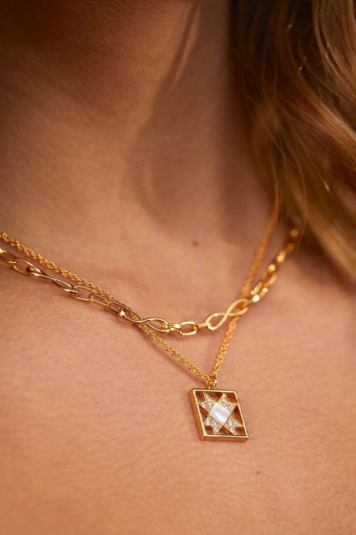 Estella Bartlett Infinity Loop Chain Necklace Gold Plated