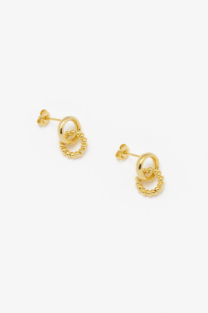 estella bartlett Interlocking Twist Studs Gold Plated