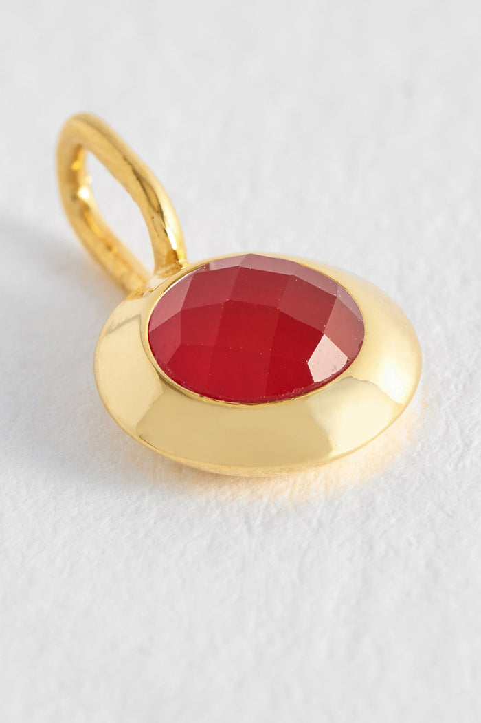 Estella Bartlett January Birthstone Charm Gold Plated | Red Onyx
