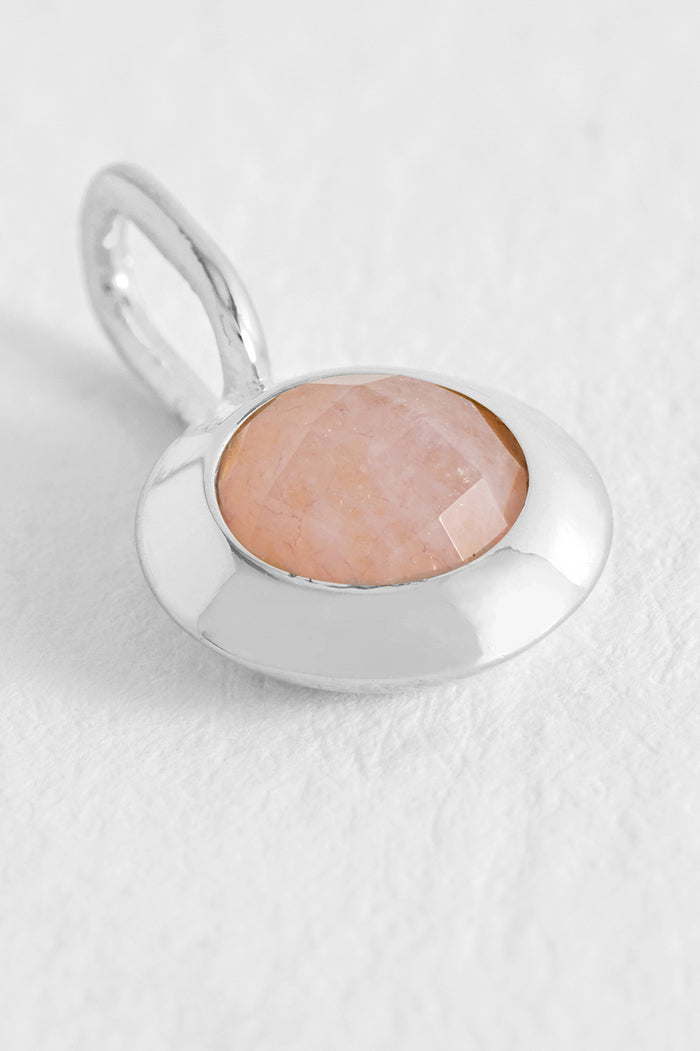 Estella Bartlett July Birthstone Charm Silver Plated | Rhodonite