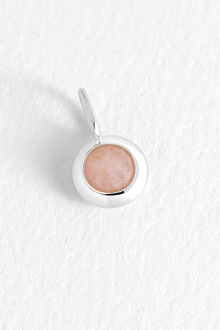 estella bartlett July Birthstone Charm Silver Plated | Rhodonite