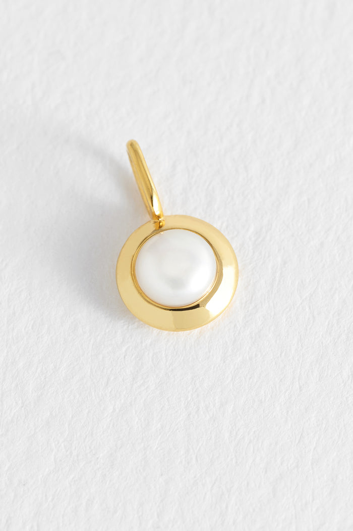 estella bartlett June Birthstone Charm Gold Plated | Pearl