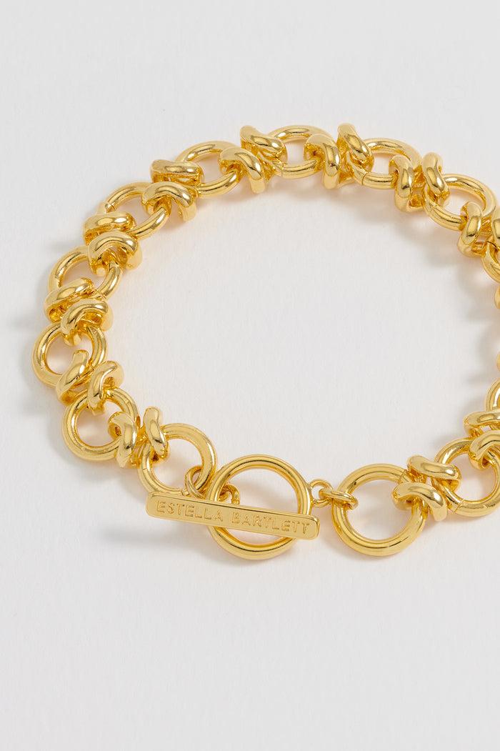 estella bartlett Knot Link Chain Bracelet Gold Plated