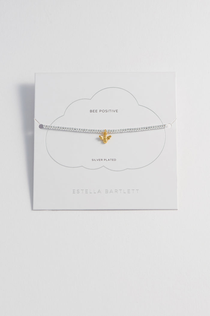 estella bartlett Laila Bee Bracelet Gold and Silver Plated Packaging Message: Bee Positive