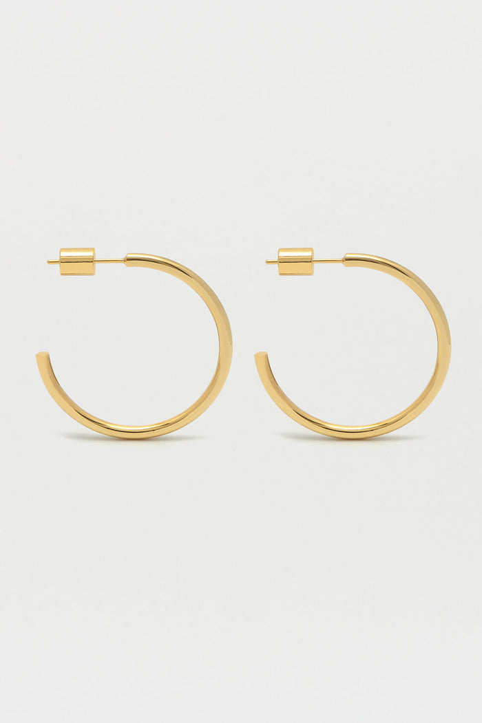 Estella Bartlett Large Chunky Hoop Earrings Gold Plated