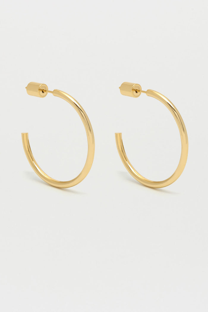 estella bartlett Large Chunky Hoop Earrings Gold Plated