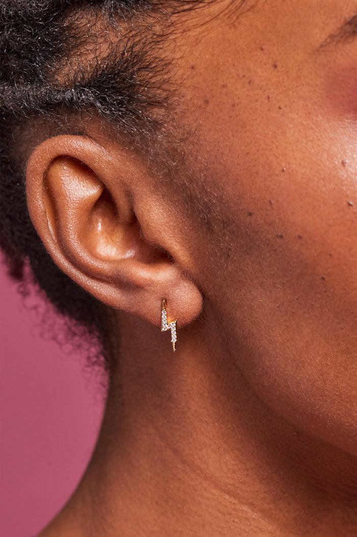 Estella Bartlett Lightning Bolt Earrings Gold Plated