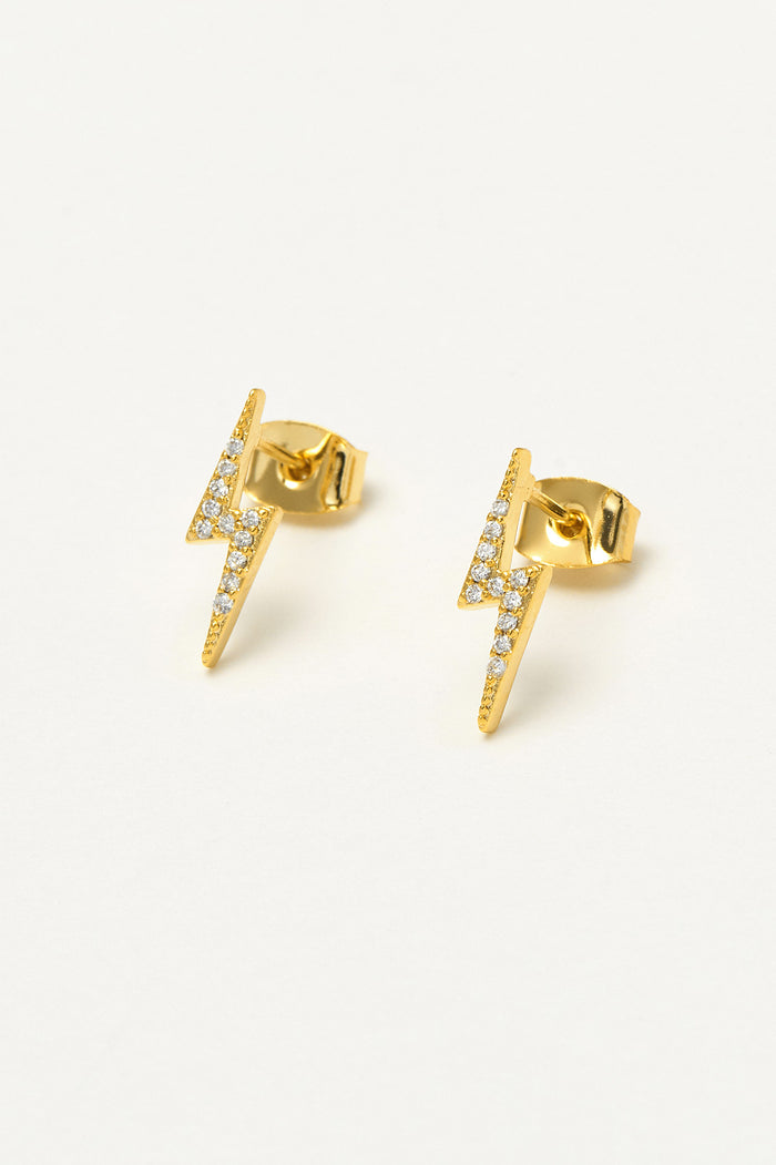 estella bartlett Lightning Bolt Earrings Gold Plated