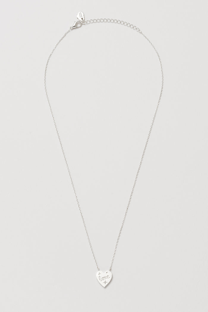 Estella Bartlett Love Engraved Pendant Silver Plated Packaging Message: Love Friendship Unity