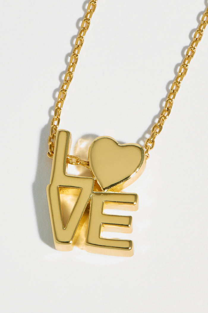 estella bartlett Love Pendant Gold Plated Packaging Message: Happy Thoughts