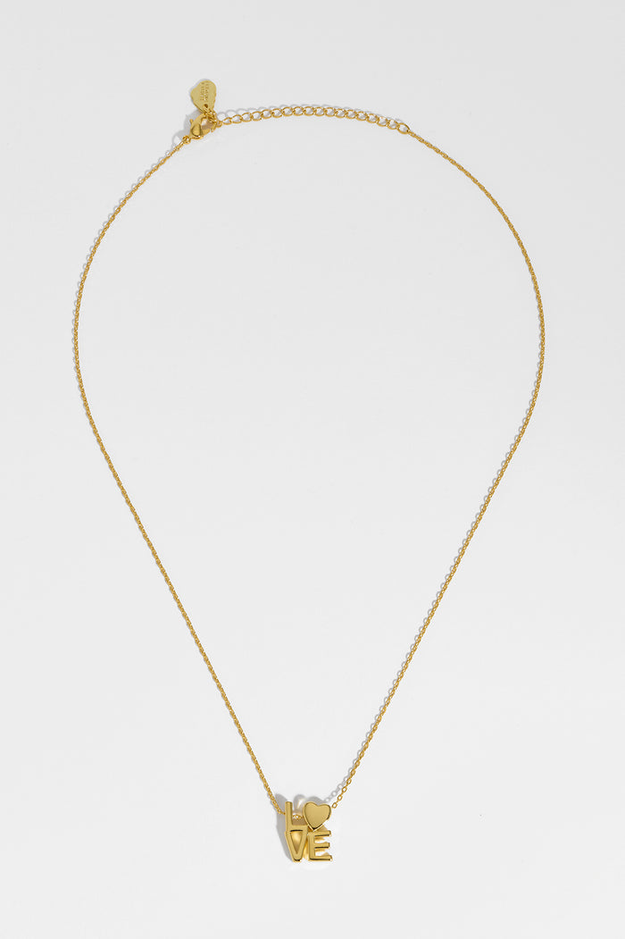 Estella Bartlett Love Pendant Gold Plated Packaging Message: Happy Thoughts