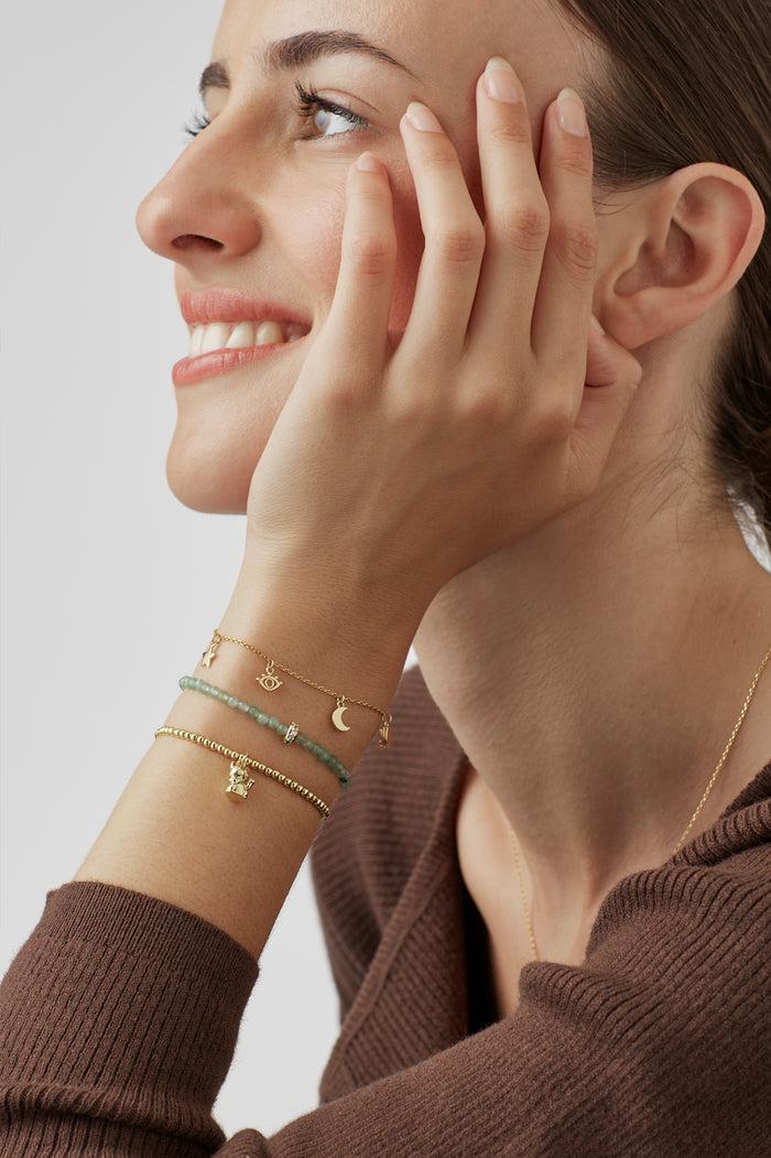 Estella Bartlett Lucky Cat Sienna Bracelet Gold Plated Packaging Message: Lucky You
