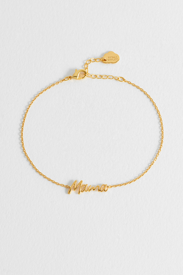 Estella Bartlett Mama Bracelet Gold Plated Packaging Message: Just For You