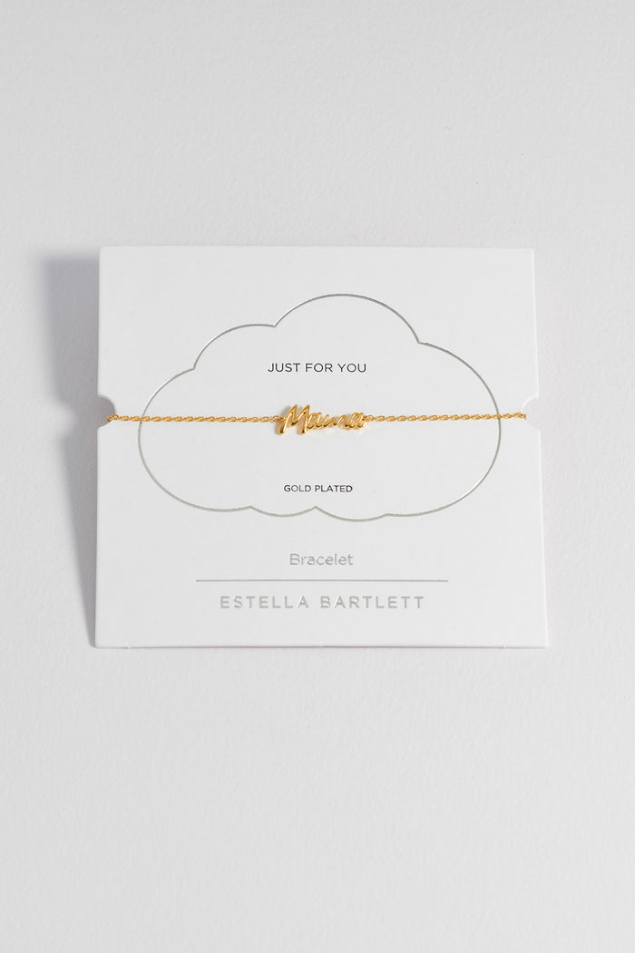 estella bartlett Mama Bracelet Gold Plated Packaging Message: Just for You