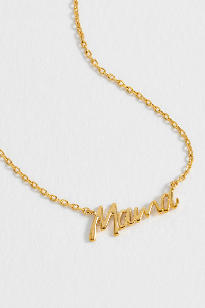 Estella Bartlett Mama Necklace Gold Plated Packaging Message: Just For You