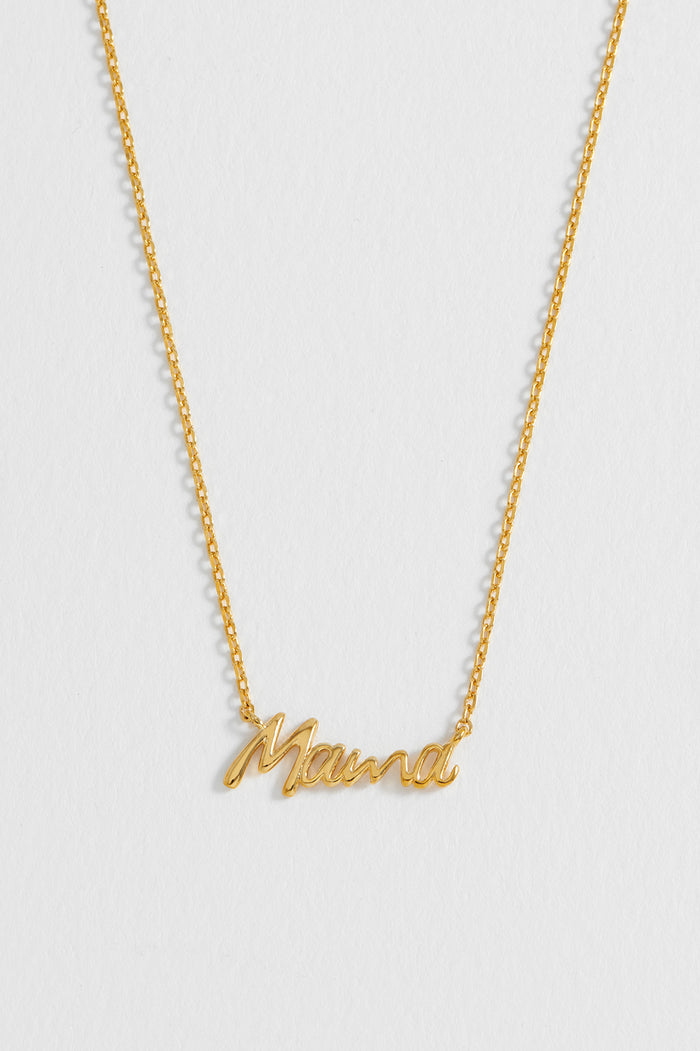 Estella Bartlett Mama Necklace Gold Plated Packaging Message: Just For You