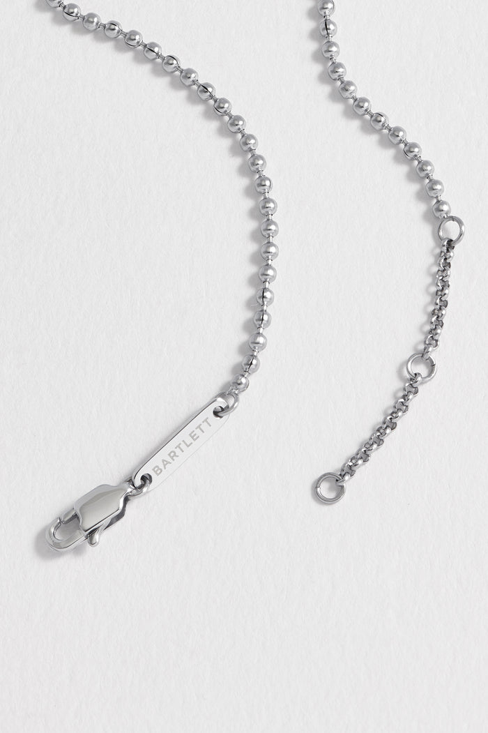 Estella Bartlett Men's Ball Chain Bracelet Waterproof PVD Rhodium Plated