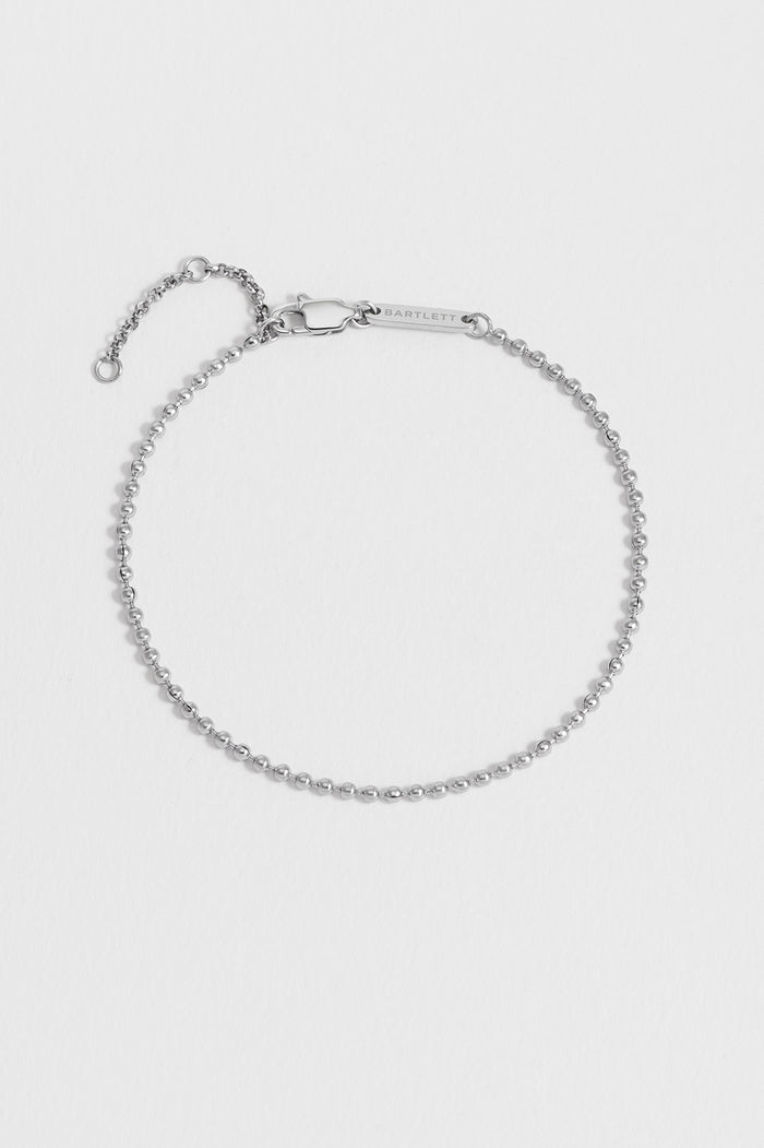 estella bartlett Men's Ball Chain Bracelet Waterproof PVD Rhodium Plated