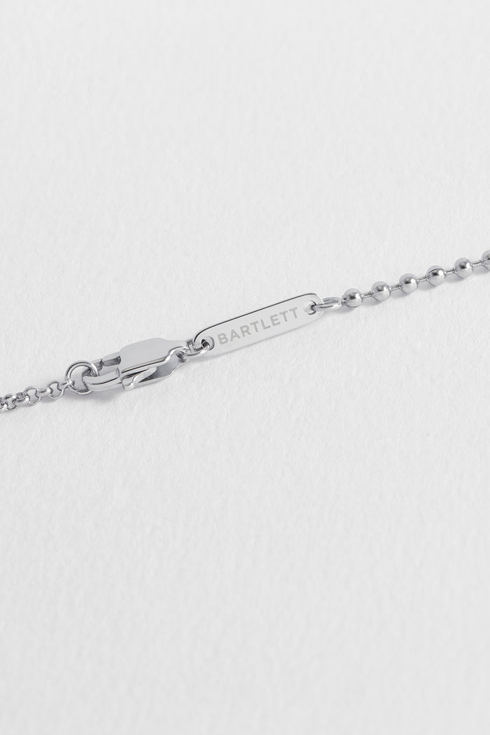 Estella Bartlett Men's Ball Chain Necklace Waterproof PVD Rhodium Plated