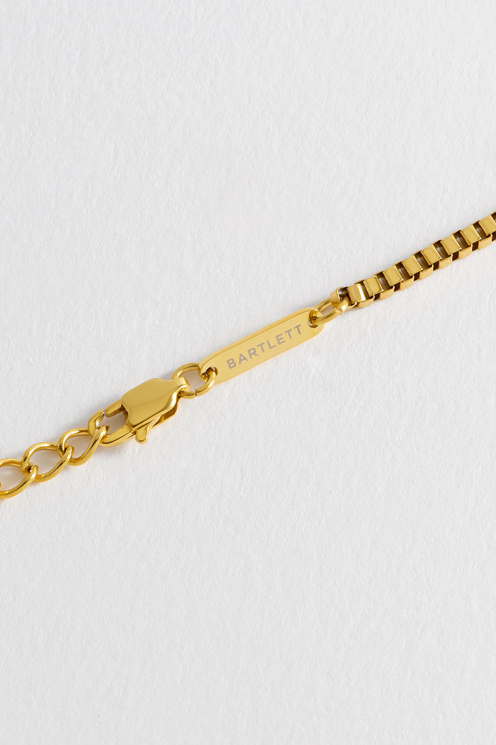 Estella Bartlett Men's Box Chain Bracelet Waterproof PVD Gold Plated