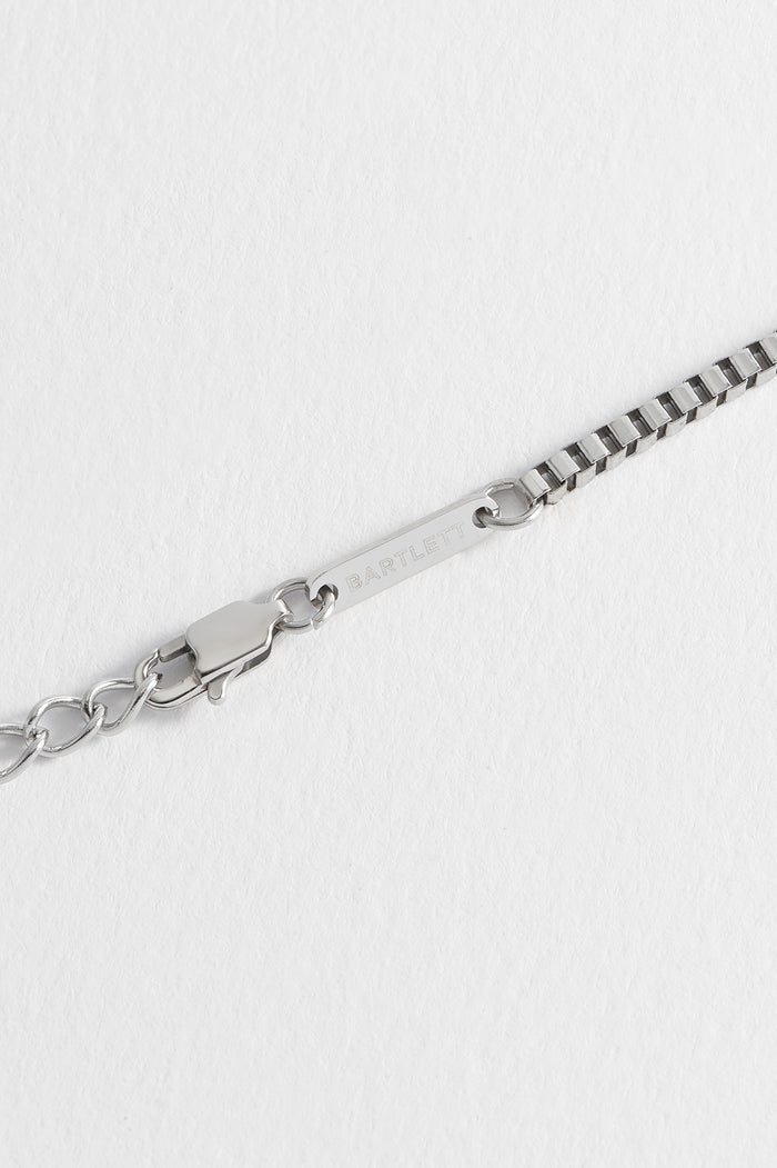 Estella Bartlett Men's Box Chain Bracelet Waterproof PVD Rhodium Plated