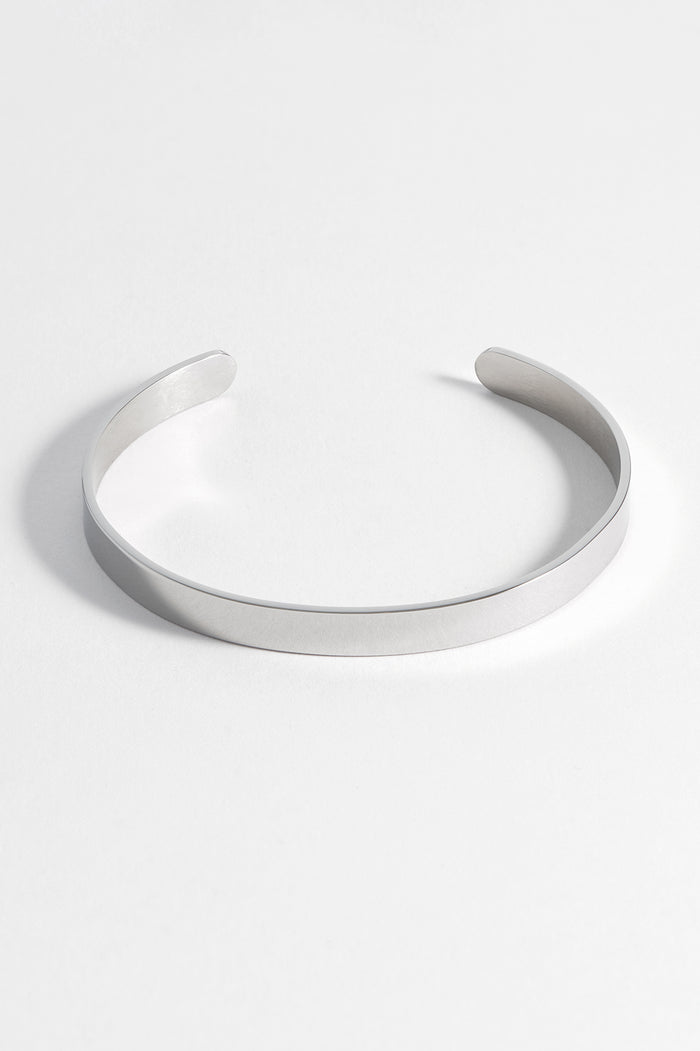 Estella Bartlett Men's Cuff Bracelet Waterproof PVD Rhodium Plated