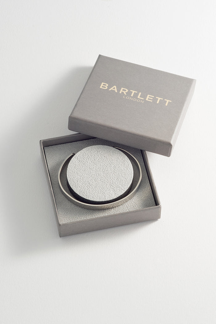 Estella Bartlett Men's Cuff Bracelet Waterproof PVD Rhodium Plated