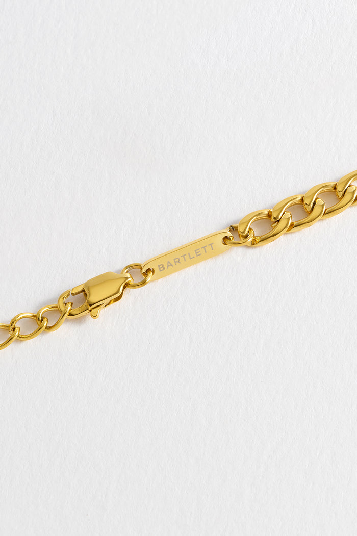 Estella Bartlett Men's Figaro Chain Bracelet Waterproof PVD Gold Plated