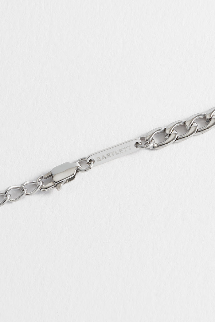 Estella Bartlett Men's Figaro Chain Bracelet Waterproof PVD Rhodium Plated