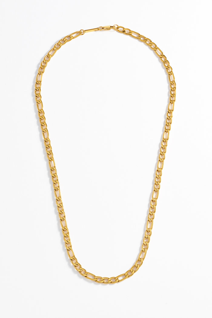 Estella Bartlett Men's Figaro Chain Necklace Waterproof PVD Gold Plated