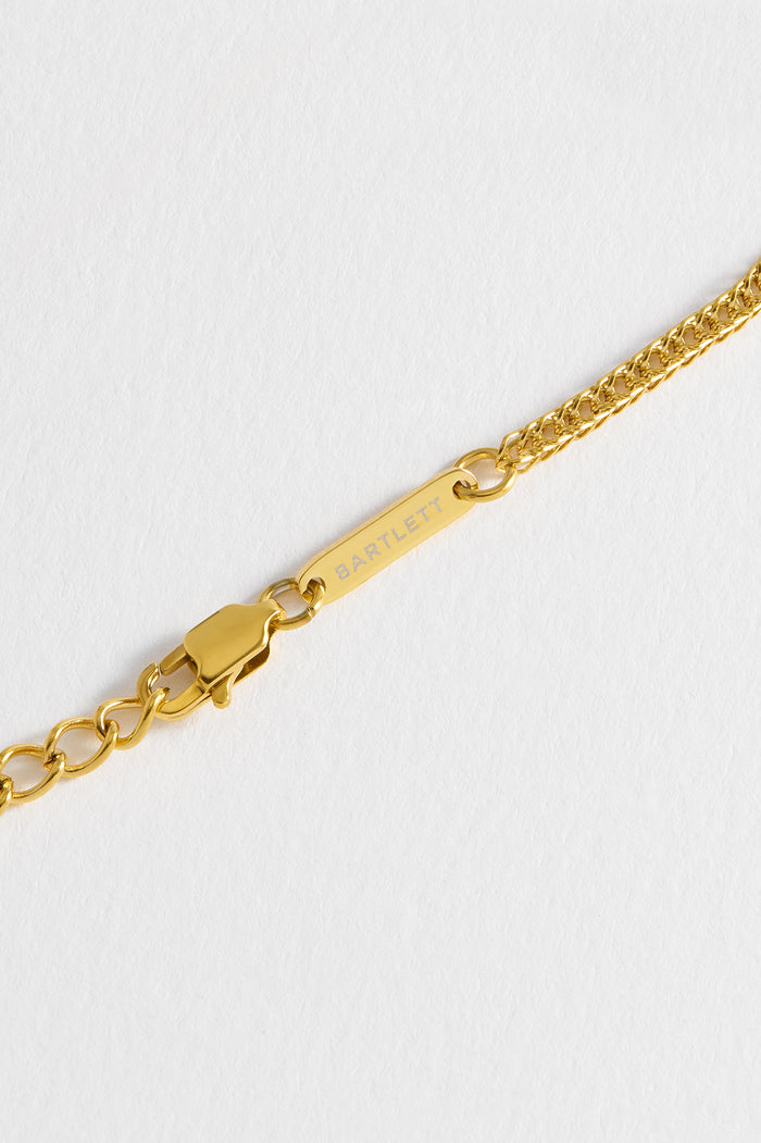 Estella Bartlett Men's Fox Tail Chain Bracelet Waterproof PVD Gold Plated