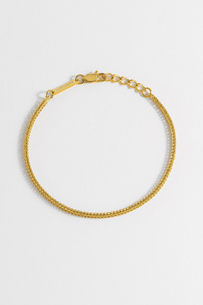 estella bartlett Men's Fox Tail Chain Bracelet Waterproof PVD Gold Plated