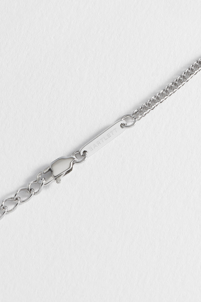 Estella Bartlett Men's Fox Tail Chain Bracelet Waterproof PVD Rhodium Plated