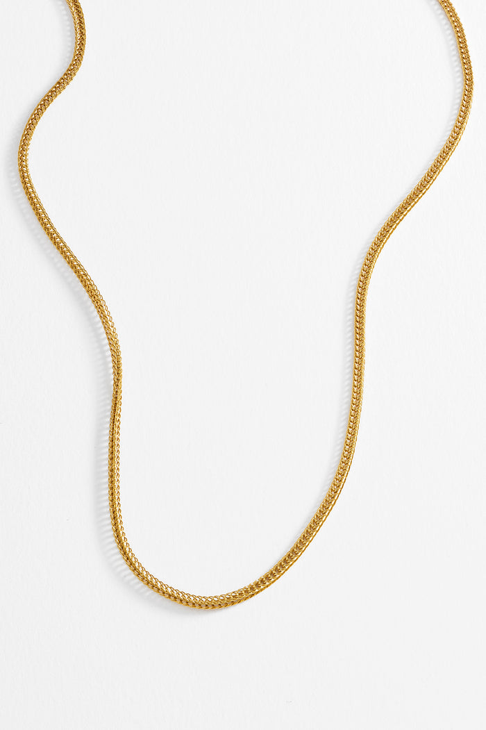 Estella Bartlett Men's Fox Tail Chain Necklace Waterproof PVD Gold Plated