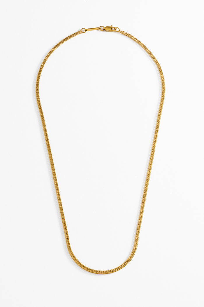 Estella Bartlett Men's Fox Tail Chain Necklace Waterproof PVD Gold Plated