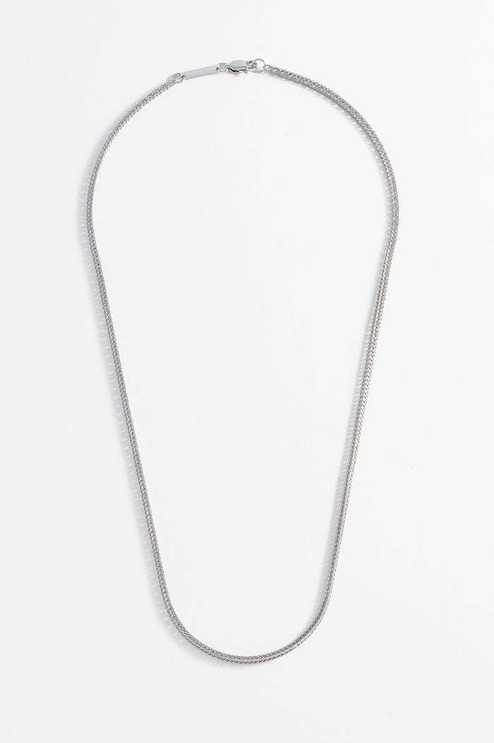 Estella Bartlett Men's Fox Tail Chain Necklace Waterproof PVD Rhodium Plated