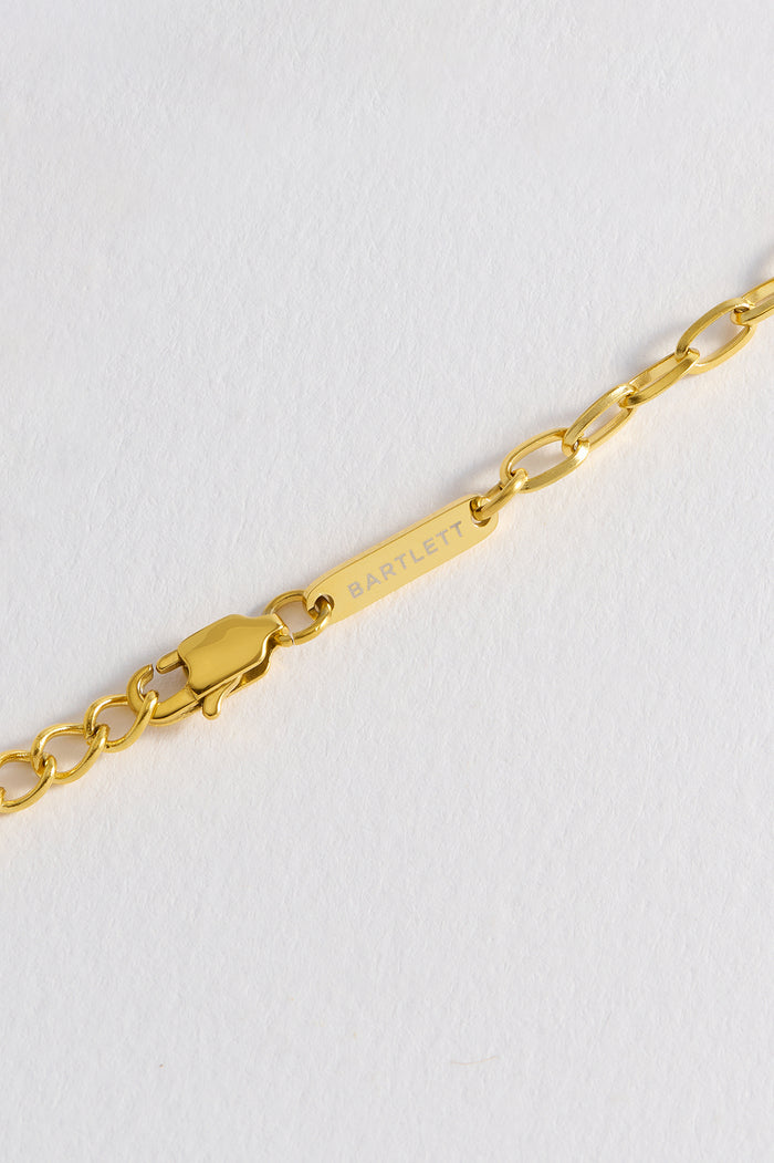 Estella Bartlett Men's Paperclip Chain Bracelet Waterproof PVD Gold Plated