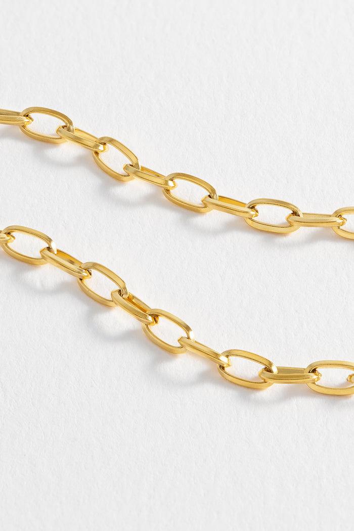 Estella Bartlett Men's Paperclip Chain Necklace Waterproof PVD Gold Plated